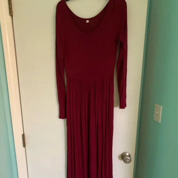 Size small red long sleeve maxi dress!